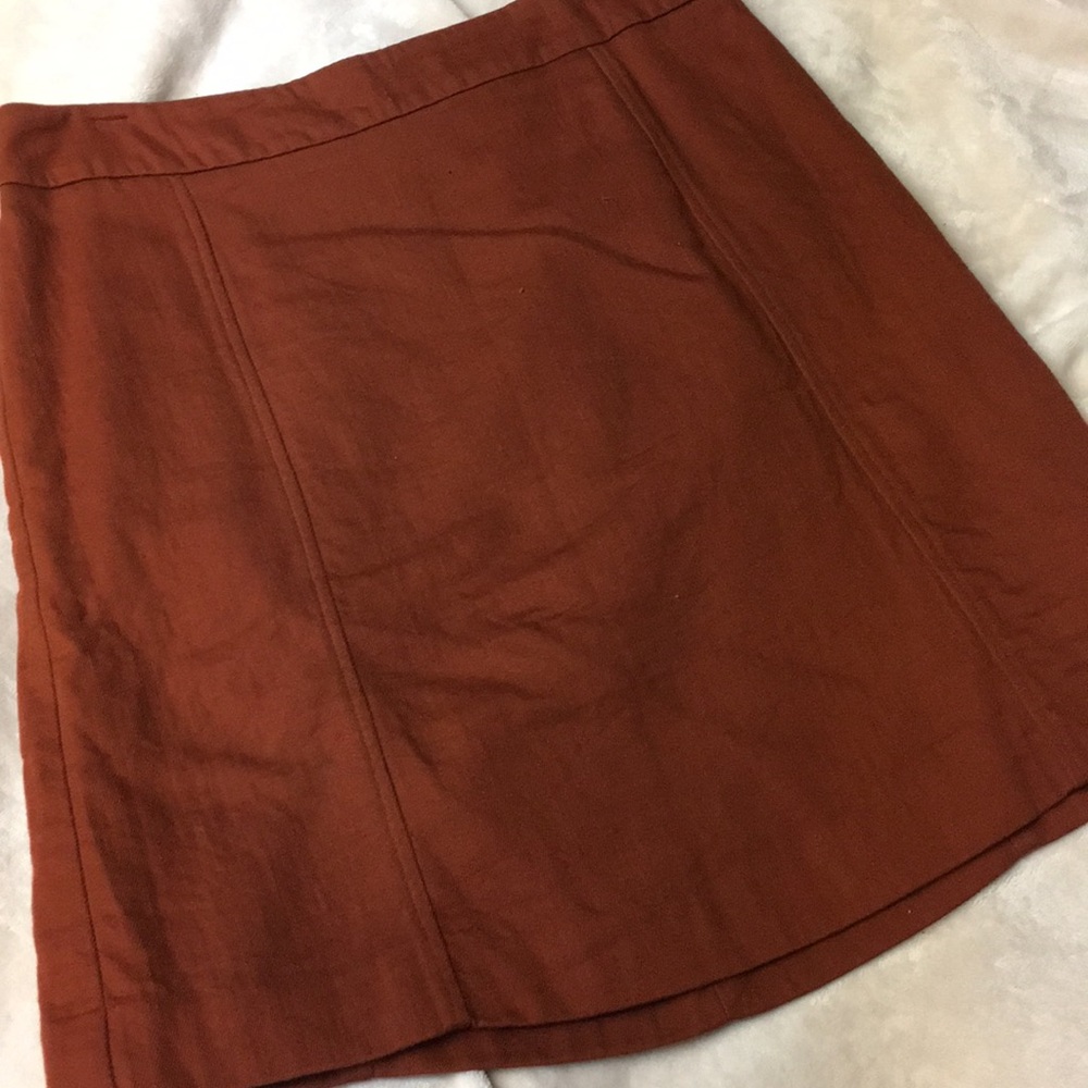 Rust Jean Skirt